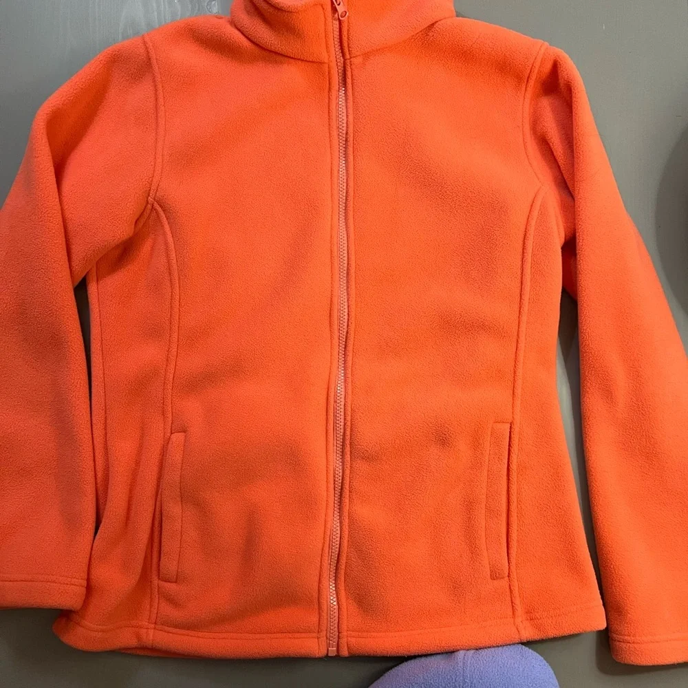 SUMMER SALE: Amazon Essentials Women's Fleece Two Pullovers - Purple and Orange - Picture 2 of 9